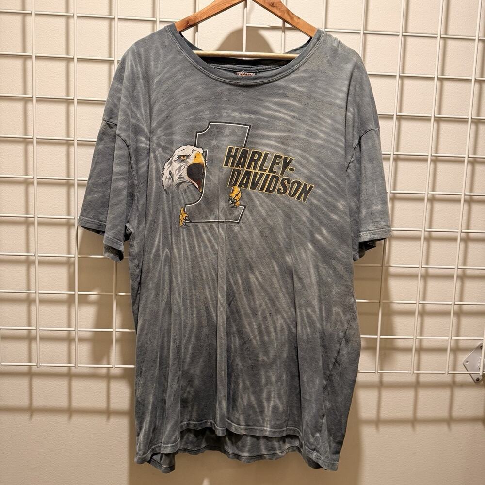 Vintage Harley Davidson Mile High Denver Tie Dye T Shirt Mens XXL Eagle Dealer